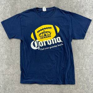 VTG Corona Beer Shirt Mens M Blue Find Your Gameday Beach Alcohol Graphic 90s 海外 即決