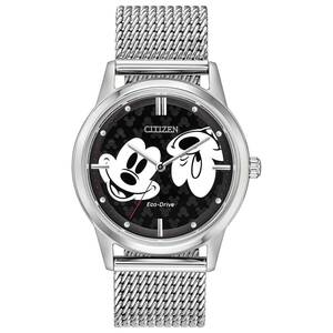 Citizen Women’s Mickey Mouse Eco-Drive Black Dial Watch - FE7060-56W ($325 MSRP) 海外 即決