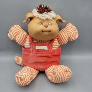 Vintage 1985 Cabbage Patch Kids Koosas Dog Red Overalls Brown Eyes OK CPK154 海外 即決