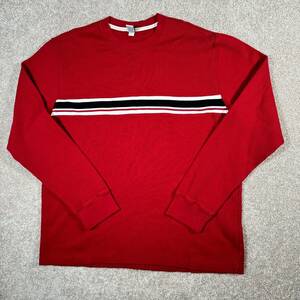 Vintage Y2K Gap Men's Long Sleeve Thermal Red Shirt Size XL 2004 海外 即決