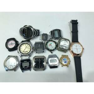 Vintage watch lot, 14 nonworking watches, analog digital, Casio, Nelsonic, Timex 海外 即決