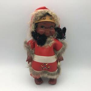 Indian Or Eskimo Girl Doll Hong Kong Native American Vintage 9-1/2" With Outfit 海外 即決