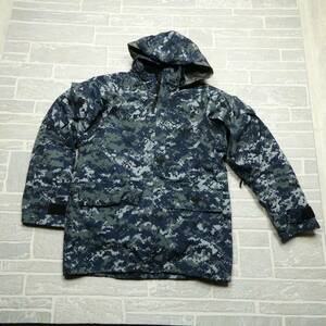 US Navy Working Parka Coat Size S Blue Digital Camo 3 in 1 Waterproof Military 海外 即決