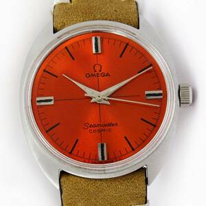1968s Omega Seamaster Cosmic Sunburst Orange Dial Men's Vintage Watch 海外 即決