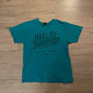 Vintage Harley Davidson Unisex Large Teal Blue Valley Triadelphia, WV 海外 即決