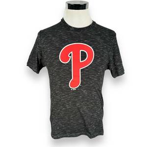 Philadelphia Phillies T-Shirt Men's Small Heather Gray Cotton Baseball Fanatics 海外 即決