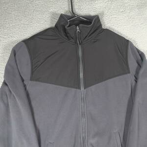 Russell Jacket Men's Small Gray Full Zip Fleece Outdoor Activewear Classic 海外 即決