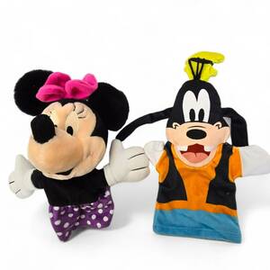 Disney Hand Puppets Lot of 2 MINNIE Plush PUppet And Melissa & Doug GOOFY 9 inch 海外 即決