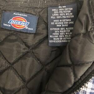 Dickies Quilted Flannel Hoodie Blue White Plaid Full Zip Up Jacket Mens M 海外 即決