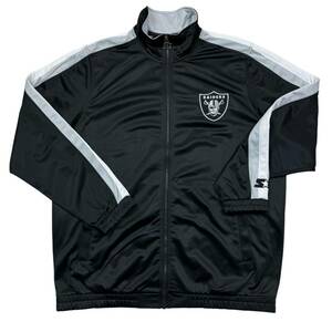 Oakland Raiders NFL G3 The Challenger Starter Track Jacket Men's XL Black Retro 海外 即決