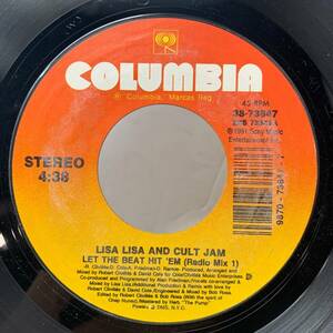 Lisa Lisa & The Cult Jam Let the ビート / Hit 'Em (Radio Mix) / (House Version) 45 C 海外 即決