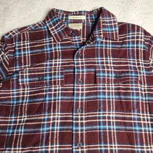 VTG L.L Bean Mens Shirt Size L Plaid Traditional Fit Heavy Flannel Long Sleeve 海外 即決