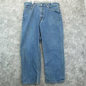Levis 550 Jeans Mens 38x30 Blue Denim High Rise Med Wash Relaxed Cotton Casual* 海外 即決