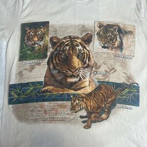 Vintage Walt Disney World Tigers Beige Medium T-Shirt 海外 即決