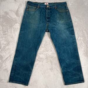 Levis 501 XX Jeans Mens Size 42X30 Blue Medium Wash Button Fly Distressed Faded 海外 即決