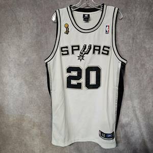 2005 Reebok Authentic San Antonio Spurs Manu Ginobili 20 NBA Finals Jersey 48 XL 海外 即決