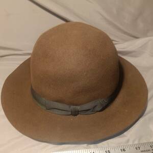 Worth & Worth felt mens bowlers hat medium brown US sz 7 1/8 海外 即決