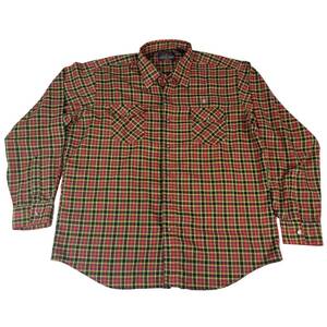 VTG Sportswear by Country Touch Men's Button Down Plaid XL 17-17.5 Red Green 海外 即決