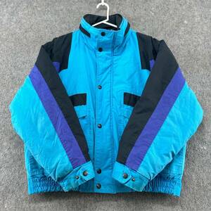 VINTAGE Pacific Trail Jacket Mens XL Blue Black Purple Puffer Ski Colorblock 90s 海外 即決