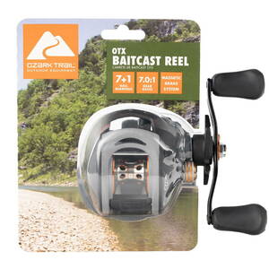 Ozark Trail OTX Baitcast Reel, Black with Gray Sporting Goods Fishing Reels 海外 即決