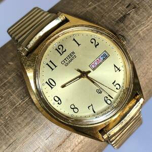 Vintage Rare Citizen CQ 6100-S09869 SMT Quartz Mens Watch Great Condition 海外 即決