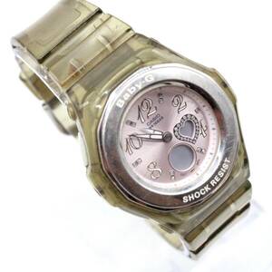 Casio Baby G Watch Womens Silver Tone Quartz WR Analog 39mm Dial (F527) BGA-100 海外 即決