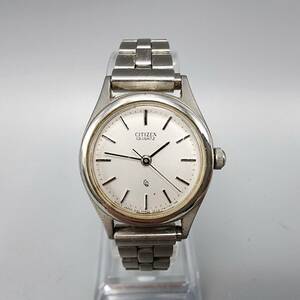 Citizen CQ Watch Women Silver Tone White Dial 24mm Round 4-040520 New Battery 海外 即決