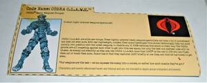 GI JOE File I.D. Card Filecard 2002 Cobra CLAWS C.L.A.W.S. V4 海外 即決