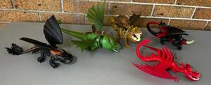 How to Train Your Dragon Lot of 5 dragons / Toothless / Meatlug/skull crusher 海外 即決