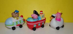 Peppa Pig George Pirate Ship Mini Buggy Racer Figure Boat + Friends Blimp Swan 海外 即決