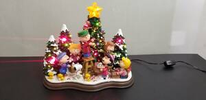 Danbury Mint Peanuts Gang "Christmas Time Is Here" Lighted Figurine Adapter BOX 海外 即決