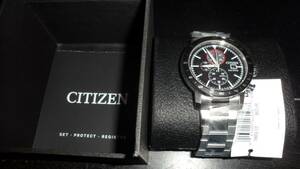 Citizen Eco-Drive Brycen Chronograph Stainless Quartz Men's Watch CA0858-57E NEW 海外 即決