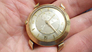 Very Rare Antique 1956 Hamilton Transcontinental A Watch Collectible 10K GF 17J 海外 即決