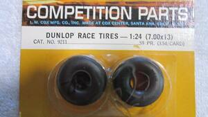COX COMPETITION PARTS DUNLOP RACE TIRES 1/24 7.00 X 13 9211 PRICE IS FOR ONE SET 海外 即決