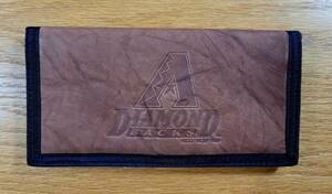 ARIZONA DIAMONDBACKS Genuine Leather & Nylon MLB Checkbook Cover - BRAND NEW 海外 即決
