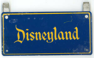 Vintage 1970's Disney Disneyland Stroller License Plate 8"x4" 海外 即決