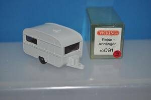 Wiking 10091 (91/2H) - Knaus Travel Trailer (Gray-White) for Marklin- NEW w/BOX 海外 即決