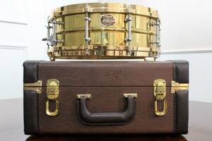 Ludwig 5 x 14" Brass Millennium Snare Drum - Snare, w/ Ludwig Case, # 37 Of 100. 海外 即決