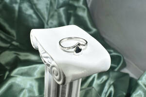 Ladys Heart Ring Sterling Silver Size 6.5 海外 即決