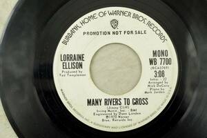 Lorraine Ellison - プロモ ソウル 45 RPM - Many Rivers To Cross K1 海外 即決