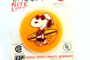 Snoopy Night Light Peanuts Schulz Joe Cool Surfer Beads Sunglasses 1970's Orange 海外 即決