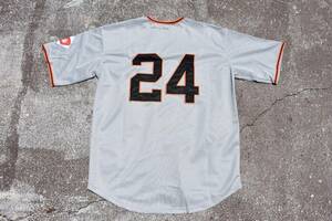 New! Willie Mays New York Giants / Mets Gray Heavyweight Baseball Jersey XXL 海外 即決