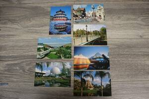 Walt Disney World Epcot Center Vacation Postcard Theme Park Souvenir Set Of 7 海外 即決