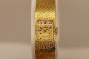 OMEGA Ladies Vintage 14k Solid Gold Wristwatch - Windup 484 31.24g 海外 即決