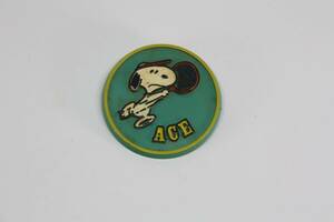 Vintage Peanuts Snoopy Tennis Ace Badge Butterfly original 海外 即決