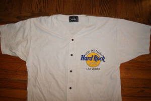 VTG 90s Las Vegas Hard Rock Hotel Baseball Jersey. Size Large #1 Save The Planet 海外 即決