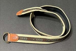 L L Bean Belt Hidden Zipper Adjustable USA Travel D Ring Tan Southwest Aztec 海外 即決
