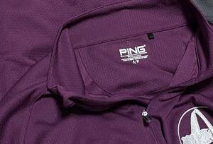 RESPONDER RESCUE St Louis Men Zip Purple Gray Pullover Golfing Jacket S Ping 海外 即決