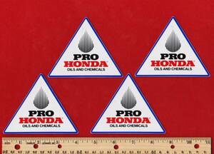 Qty 4 PRO HONDA OILS & CHEMICALS STICKER Vintage Motocross Superbike CR250 CR500 海外 即決