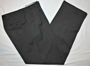 Pronto Uomo Men’s Dark Gray 32 x 33 Pleated and Cuffed Dress Pants 100% Wool 海外 即決